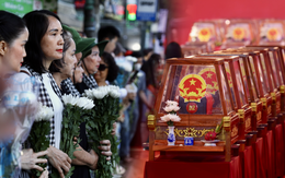 Đang diễn ra lễ viếng, truy điệu liệt sĩ quy tập tại công viên Lê Thị Riêng: Người dân TP.HCM đã cầm hoa trắng chờ bên đường