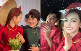 MC Huyền Trang vàng đeo trĩu tay nặng cổ ngày ăn hỏi Đức Huy, màn tương tác mẹ chồng nàng dâu mới gây chú ý