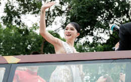 Hương Giang diễu hành bằng xe buýt 2 tầng sau khi đăng quang Á hậu: Tài xế và chủ xe bị lập biên bản