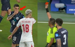 Lần đầu tiên trong lịch sử World Cup: Cầu thủ che miệng cãi nhau bị thẻ đỏ