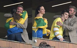 David Beckham chiếm spotlight khi ôm thắm thiết bạn gái của con trai trên khán đài World Cup 2026