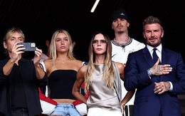 Tiểu thư Harper Beckham khoe visual sáng bừng, vóc dáng phổng phao cùng David Beckham trên khán đài cổ vũ tuyển Anh
