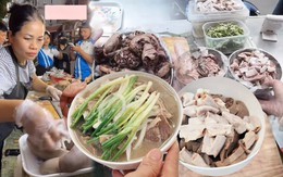 Hàng triệu người nghiện xem cô Thanh bán lòng ở Bắc Ninh: Ai mua 10.000 đồng cũng bán, thái không kịp phải xin khách tự làm