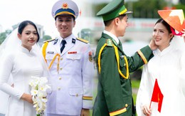 Các cặp đôi chọn khoảnh khắc đặc biệt để chụp ảnh cưới bên Quảng trường Ba Đình sáng nay!