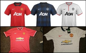 Lộ ảnh áo đấu mới của Manchester United mùa giải 2014/2015