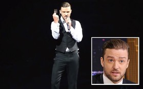 Justin Timberlake giơ "ngón tay thối" với fan trong concert