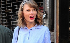 Taylor Swift khoe dáng với áo sơ mi giản dị