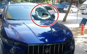 Tai nạn hi hữu: Bí đỏ "từ trên trời rơi xuống" phá nát kính chắn gió siêu xe Maserati