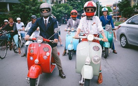 Nguyên dàn mặc chất, cưỡi vespa cổ trên phố Sài Gòn: Quá nhiều cái đẹp trong một tấm hình!