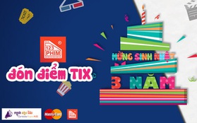 Mừng 123Phim tròn 3 tuổi, ra mắt điểm TIX cùng ưu đãi lớn nhất