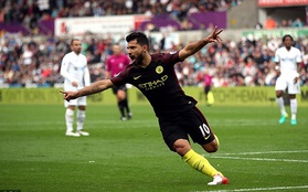 Aguero lập cú đúp, Man City thắng trận thứ 6 liên tiếp