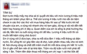 Tranh cãi về chia sẻ của cô gái lương 4,5 triệu vẫn mua đồ hiệu và ăn tiệm sang chảnh hàng tháng