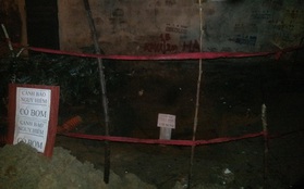 Đào đường ống, công nhân phát hiện quả bom lớn dưới lòng đất