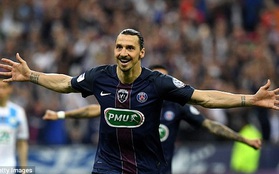 Ibrahimovic lập cú đúp, PSG hạ Marseille vô địch Cúp Quốc gia Pháp