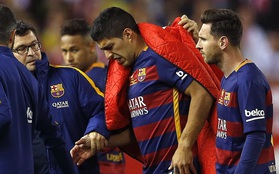 Dính chấn thương nặng, Luis Suarez khóc nức nở lúc rời sân