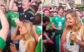 Mỹ nhân tóc vàng được cả trăm fan Ireland quây quanh hát "tán tỉnh"