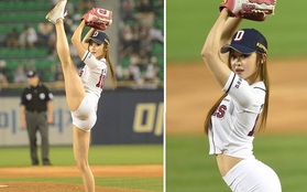 Hoa hậu cơ bắp Hàn Quốc gây sốt với màn ném bóng chày sexy