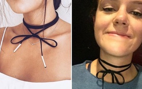 Để tiết kiệm, cô nàng này đã lấy dây giày làm vòng cổ choker và gây sốt khắp mạng xã hội