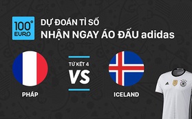 Dự đoán trận tứ kết Pháp - Iceland, nhận ngay quà khủng từ adidas