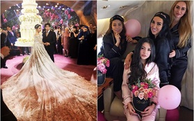 Con gái tài phiệt Nga mặc váy 13 tỷ, bánh cưới cao hơn 3m trong đám cưới xa hoa