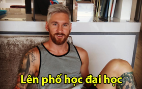 Mái tóc nhuộm bạc trắng khiến Messi phải nhận mưa gạch đá