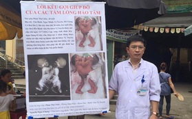 Bác sĩ ra chợ xin từ thiện cứu 2 bé song sinh dính liền: Bị trách nhưng vẫn vui