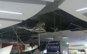 Sập trần nhà siêu thị Big C ở Vinh, 2 nhân viên may mắn thoát nạn