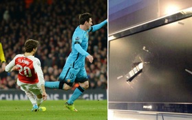 Người đẹp thể thao nước Anh ném vỡ TV sau trận Arsenal thua Barcelona