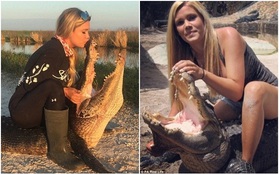 Cô gái xinh đẹp có niềm đam mê mãnh liệt với "bộ môn" săn bắt cá sấu