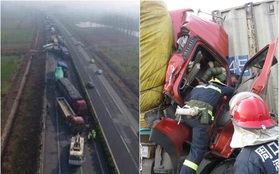 Trung Quốc: Sương mù dày đặc khiến 24 chiếc xe gặp tai nạn liên hoàn trên đường cao tốc