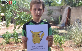 Trẻ em Syria cầm ảnh Pokémon với hy vọng được người lớn giải cứu