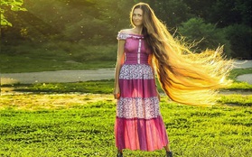 Chiêm ngưỡng mái tóc dài tuyệt đẹp của công chúa Rapunzel đời thực