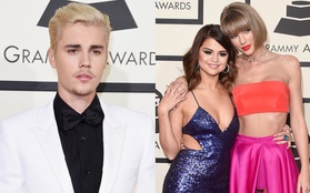 Justin Bieber cực điển trai, Taylor - Selena lộng lẫy trên thảm đỏ Grammy 2016