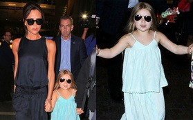 Bé Harper Beckham đeo kính đen "cool ngầu" giống mẹ tại sân bay