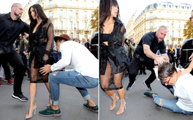 Vừa sàm sỡ Gigi Hadid, "nhà báo biến thái" lại xông vào hôn vòng 3 Kim Kardashian