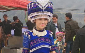 Cô gái H'Mông xinh "nghiêng nước nghiêng thành" nổi bật ở lễ hội mùa xuân vùng cao