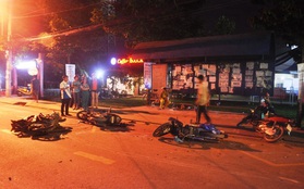 Hiện trường vụ 4 ô tô và gần chục xe máy đâm liên hoàn ở Sài Gòn