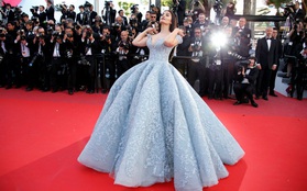 Cận cảnh chiếc đầm Lọ Lem "đẹp nín thở" của Hoa hậu đẹp nhất thế giới Aishwarya Rai trên thảm đỏ Cannes