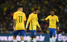 Neymar bất lực, Brazil hòa không bàn thắng với Anh trên sân Wembley