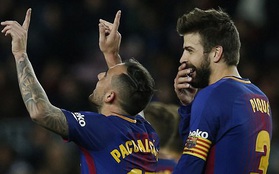 Pique nổ súng trong chiến thắng "5 sao" của Barca