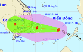 Áp thấp nhiệt đới đã mạnh thành bão số 14, đe dọa các tỉnh Nam Trung Bộ