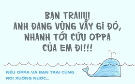 Nếu thần tượng và bạn trai cùng rơi xuống nước, bạn sẽ cứu ai?