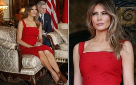 Đệ nhất phu nhân Melania Trump cắt phăng chiếc váy 120 triệu đồng để tiếp đón nguyên thủ quốc gia