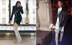 Trong vô vàn fashionista Việt, có lẽ chỉ mình Nga Nguyễn dám chi 230 triệu đồng sắm đôi boot "đụng hàng" Rihanna