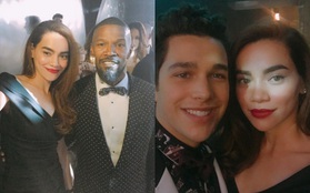 Hồ Ngọc Hà khoe ảnh chụp cùng Jamie Foxx và Austin Mahone khi dự tiệc VIP tại Milan