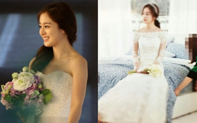 Trước ngày lên xe hoa, netizen truyền tay loạt ảnh Kim Tae Hee mặc váy cưới đẹp như nữ thần