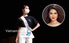 Chưa khỏi hẳn bệnh thủy đậu, Thùy Dung đeo khẩu trang tham gia tổng duyệt đêm chung kết Miss International 2017