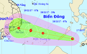 Áp thấp nhiệt đới tiến nhanh vào Biển Đông, có thể mạnh lên thành bão