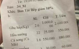 Nhà hàng ở Sầm Sơn nói về việc bị tố "chặt chém" giá ghẹ 1 triệu đồng/kg