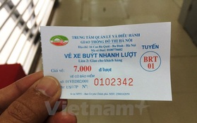 Hà Nội thí điểm dùng vé điện tử trên tuyến buýt nhanh BRT đầu tiên